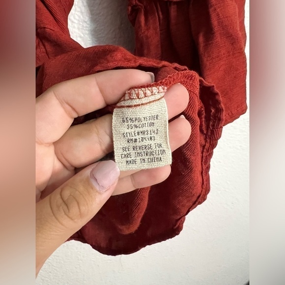 Anthropologie MOON RIVER Wrap Tie Front Bell Sleeves Blouse - Picture 4 of 5